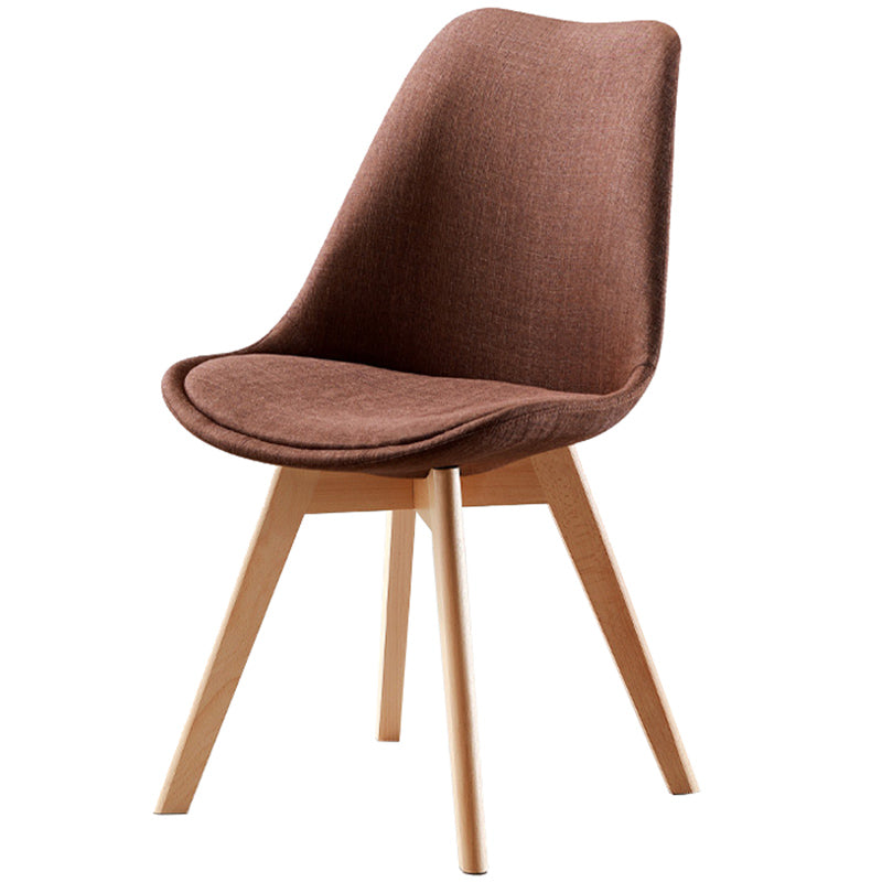 Upholstered Scandinavian Conference Room Side Chair Matte Finish Parsons Dining Chair Coffee 1 Piece Clearhalo ' kitchen&dining_furn' 'Dining Chairs' 'Dining Tables & Seating' 'dining_chair' 'Furniture' 'furniture_dining_chair' 'Kitchen & Dining Furniture' 'kitchen' 3837911