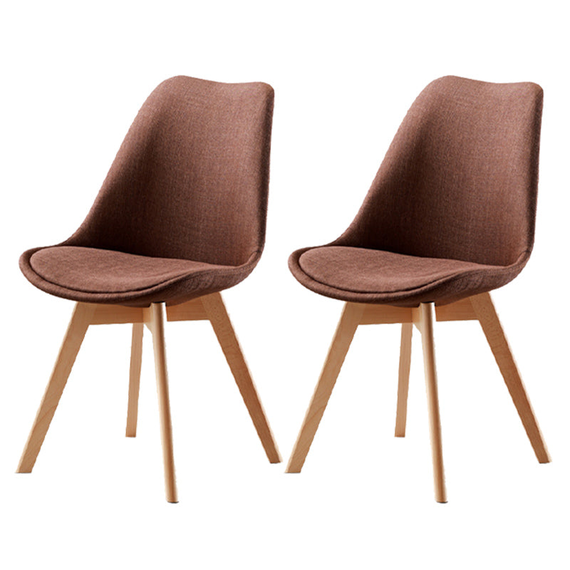 Upholstered Scandinavian Conference Room Side Chair Matte Finish Parsons Dining Chair Coffee Set of 2 Clearhalo ' kitchen&dining_furn' 'Dining Chairs' 'Dining Tables & Seating' 'dining_chair' 'Furniture' 'furniture_dining_chair' 'Kitchen & Dining Furniture' 'kitchen' 3837912
