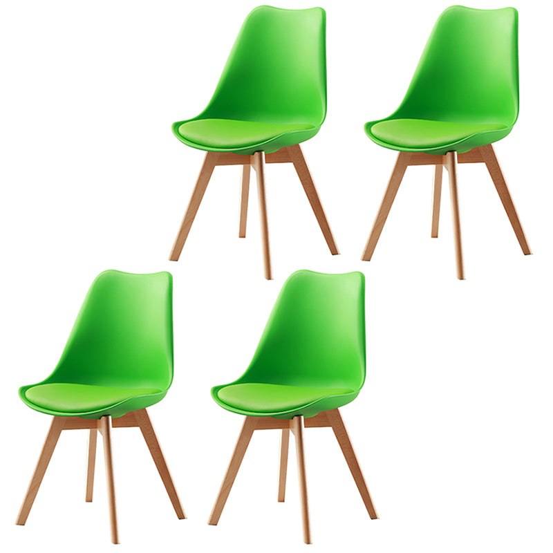 Upholstered Scandinavian Conference Room Side Chair Matte Finish Parsons Dining Chair Green Set of 4 Clearhalo ' kitchen&dining_furn' 'Dining Chairs' 'Dining Tables & Seating' 'dining_chair' 'Furniture' 'furniture_dining_chair' 'Kitchen & Dining Furniture' 'kitchen' 3837916