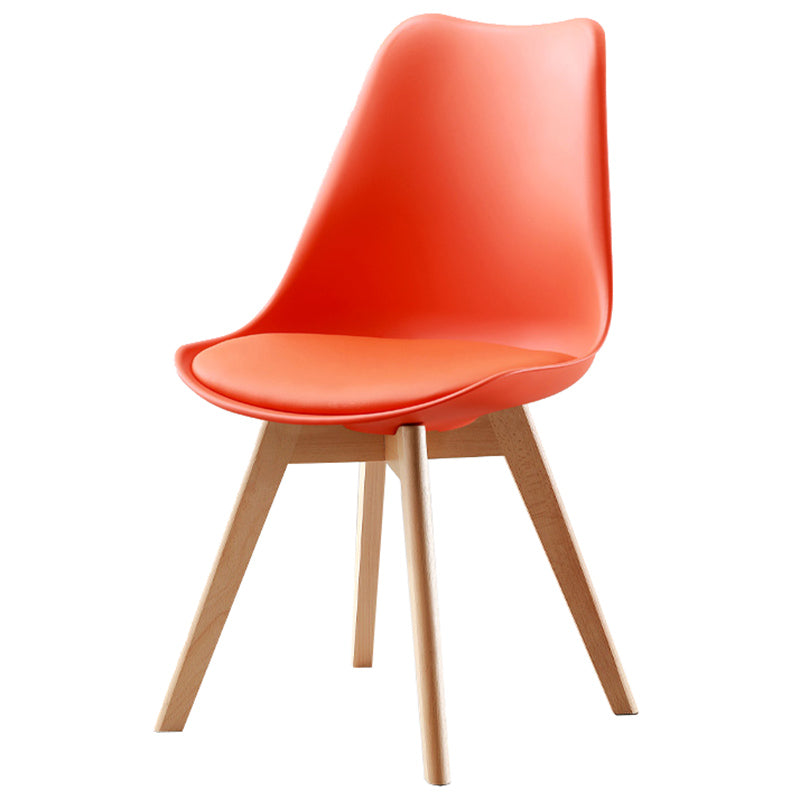 Upholstered Scandinavian Conference Room Side Chair Matte Finish Parsons Dining Chair Orange 1 Piece Clearhalo ' kitchen&dining_furn' 'Dining Chairs' 'Dining Tables & Seating' 'dining_chair' 'Furniture' 'furniture_dining_chair' 'Kitchen & Dining Furniture' 'kitchen' 3837917