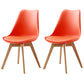 Upholstered Scandinavian Conference Room Side Chair Matte Finish Parsons Dining Chair Orange Set of 2 Clearhalo ' kitchen&dining_furn' 'Dining Chairs' 'Dining Tables & Seating' 'dining_chair' 'Furniture' 'furniture_dining_chair' 'Kitchen & Dining Furniture' 'kitchen' 3837918