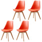 Upholstered Scandinavian Conference Room Side Chair Matte Finish Parsons Dining Chair Orange Set of 4 Clearhalo ' kitchen&dining_furn' 'Dining Chairs' 'Dining Tables & Seating' 'dining_chair' 'Furniture' 'furniture_dining_chair' 'Kitchen & Dining Furniture' 'kitchen' 3837919