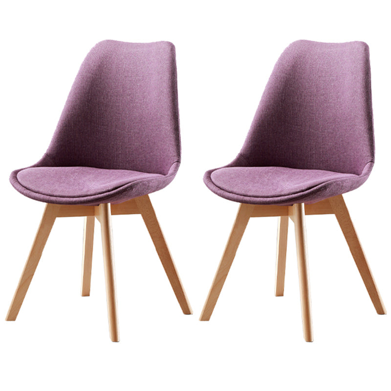 Upholstered Scandinavian Conference Room Side Chair Matte Finish Parsons Dining Chair Purple Set of 2 Clearhalo ' kitchen&dining_furn' 'Dining Chairs' 'Dining Tables & Seating' 'dining_chair' 'Furniture' 'furniture_dining_chair' 'Kitchen & Dining Furniture' 'kitchen' 3837921