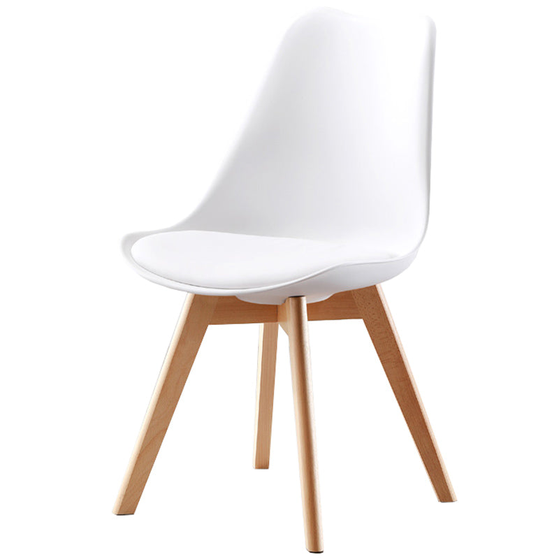 Upholstered Scandinavian Conference Room Side Chair Matte Finish Parsons Dining Chair White 1 Piece Clearhalo ' kitchen&dining_furn' 'Dining Chairs' 'Dining Tables & Seating' 'dining_chair' 'Furniture' 'furniture_dining_chair' 'Kitchen & Dining Furniture' 'kitchen' 3837923
