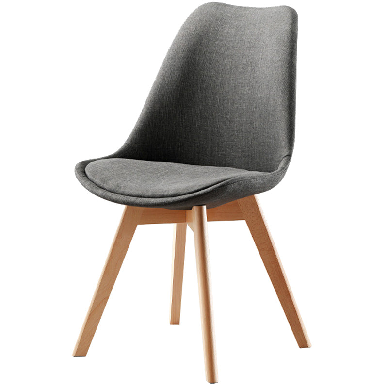 Upholstered Scandinavian Conference Room Side Chair Matte Finish Parsons Dining Chair Silver Gray 1 Piece Clearhalo ' kitchen&dining_furn' 'Dining Chairs' 'Dining Tables & Seating' 'dining_chair' 'Furniture' 'furniture_dining_chair' 'Kitchen & Dining Furniture' 'kitchen' 3837926