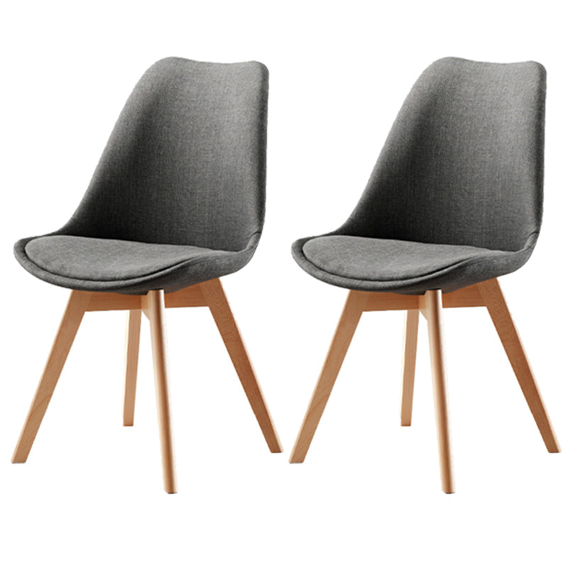 Upholstered Scandinavian Conference Room Side Chair Matte Finish Parsons Dining Chair Silver Gray Set of 2 Clearhalo ' kitchen&dining_furn' 'Dining Chairs' 'Dining Tables & Seating' 'dining_chair' 'Furniture' 'furniture_dining_chair' 'Kitchen & Dining Furniture' 'kitchen' 3837927