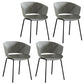 Contemporary Style Plastic Dining Armless Chair Open Back Dining Side Chair for Home Light Gray 4 Piece Set Clearhalo ' kitchen&dining_furn' 'Dining Chairs' 'Dining Tables & Seating' 'dining_chair' 'furn' 'furn_dining_chair' 'Furniture' 'furniture_dining_chair' 'Kitchen & Dining Furniture' 'kitchen' 3837934