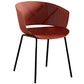 Contemporary Style Plastic Dining Armless Chair Open Back Dining Side Chair for Home Red 1 Piece Clearhalo ' kitchen&dining_furn' 'Dining Chairs' 'Dining Tables & Seating' 'dining_chair' 'furn' 'furn_dining_chair' 'Furniture' 'furniture_dining_chair' 'Kitchen & Dining Furniture' 'kitchen' 3837935