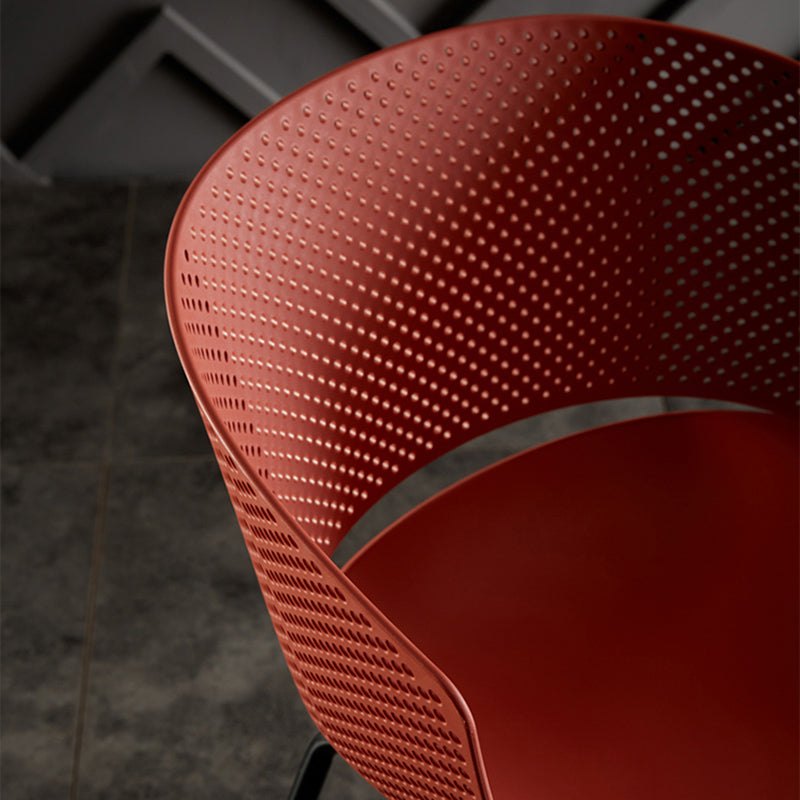 Contemporary Style Plastic Dining Armless Chair Open Back Dining Side Chair for Home Clearhalo ' kitchen&dining_furn' 'Dining Chairs' 'Dining Tables & Seating' 'dining_chair' 'furn' 'furn_dining_chair' 'Furniture' 'furniture_dining_chair' 'Kitchen & Dining Furniture' 'kitchen' 3837942