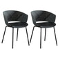 Contemporary Style Plastic Dining Armless Chair Open Back Dining Side Chair for Home Dark Gray 2 Piece Set Clearhalo ' kitchen&dining_furn' 'Dining Chairs' 'Dining Tables & Seating' 'dining_chair' 'furn' 'furn_dining_chair' 'Furniture' 'furniture_dining_chair' 'Kitchen & Dining Furniture' 'kitchen' 3837943