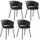 Contemporary Style Plastic Dining Armless Chair Open Back Dining Side Chair for Home Dark Gray 4 Piece Set Clearhalo ' kitchen&dining_furn' 'Dining Chairs' 'Dining Tables & Seating' 'dining_chair' 'furn' 'furn_dining_chair' 'Furniture' 'furniture_dining_chair' 'Kitchen & Dining Furniture' 'kitchen' 3837945