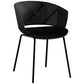 Contemporary Style Plastic Dining Armless Chair Open Back Dining Side Chair for Home Black 1 Piece Clearhalo ' kitchen&dining_furn' 'Dining Chairs' 'Dining Tables & Seating' 'dining_chair' 'furn' 'furn_dining_chair' 'Furniture' 'furniture_dining_chair' 'Kitchen & Dining Furniture' 'kitchen' 3837947