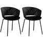 Contemporary Style Plastic Dining Armless Chair Open Back Dining Side Chair for Home Black 2 Piece Set Clearhalo ' kitchen&dining_furn' 'Dining Chairs' 'Dining Tables & Seating' 'dining_chair' 'furn' 'furn_dining_chair' 'Furniture' 'furniture_dining_chair' 'Kitchen & Dining Furniture' 'kitchen' 3837949