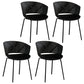 Contemporary Style Plastic Dining Armless Chair Open Back Dining Side Chair for Home Black 4 Piece Set Clearhalo ' kitchen&dining_furn' 'Dining Chairs' 'Dining Tables & Seating' 'dining_chair' 'furn' 'furn_dining_chair' 'Furniture' 'furniture_dining_chair' 'Kitchen & Dining Furniture' 'kitchen' 3837950