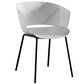 Contemporary Style Plastic Dining Armless Chair Open Back Dining Side Chair for Home White 1 Piece Clearhalo ' kitchen&dining_furn' 'Dining Chairs' 'Dining Tables & Seating' 'dining_chair' 'furn' 'furn_dining_chair' 'Furniture' 'furniture_dining_chair' 'Kitchen & Dining Furniture' 'kitchen' 3837951
