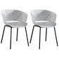 Contemporary Style Plastic Dining Armless Chair Open Back Dining Side Chair for Home White 2 Piece Set Clearhalo ' kitchen&dining_furn' 'Dining Chairs' 'Dining Tables & Seating' 'dining_chair' 'furn' 'furn_dining_chair' 'Furniture' 'furniture_dining_chair' 'Kitchen & Dining Furniture' 'kitchen' 3837952