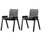 Scandinavian Stackable Dining Arm Chair Solid Back Armchair with Wood Legs Black 2 Piece Set Clearhalo ' kitchen&dining_furn' 'Dining Chairs' 'Dining Tables & Seating' 'dining_chair' 'furn' 'furn_dining_chair' 'Furniture' 'furniture_dining_chair' 'Kitchen & Dining Furniture' 'kitchen' 3837956