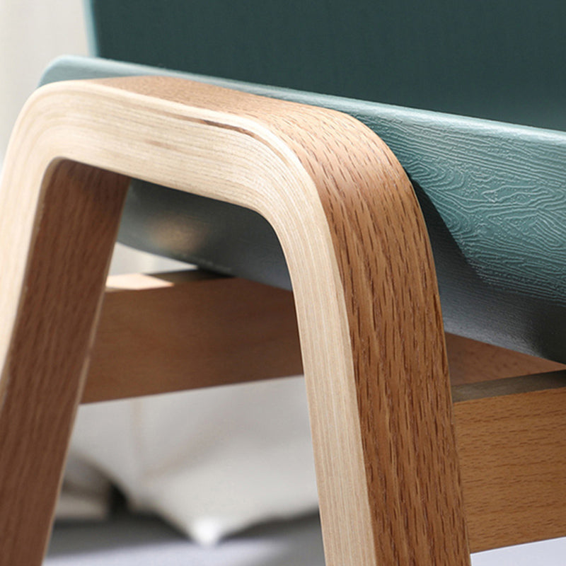 Scandinavian Stackable Dining Arm Chair Solid Back Armchair with Wood Legs Clearhalo ' kitchen&dining_furn' 'Dining Chairs' 'Dining Tables & Seating' 'dining_chair' 'furn' 'furn_dining_chair' 'Furniture' 'furniture_dining_chair' 'Kitchen & Dining Furniture' 'kitchen' 3837962