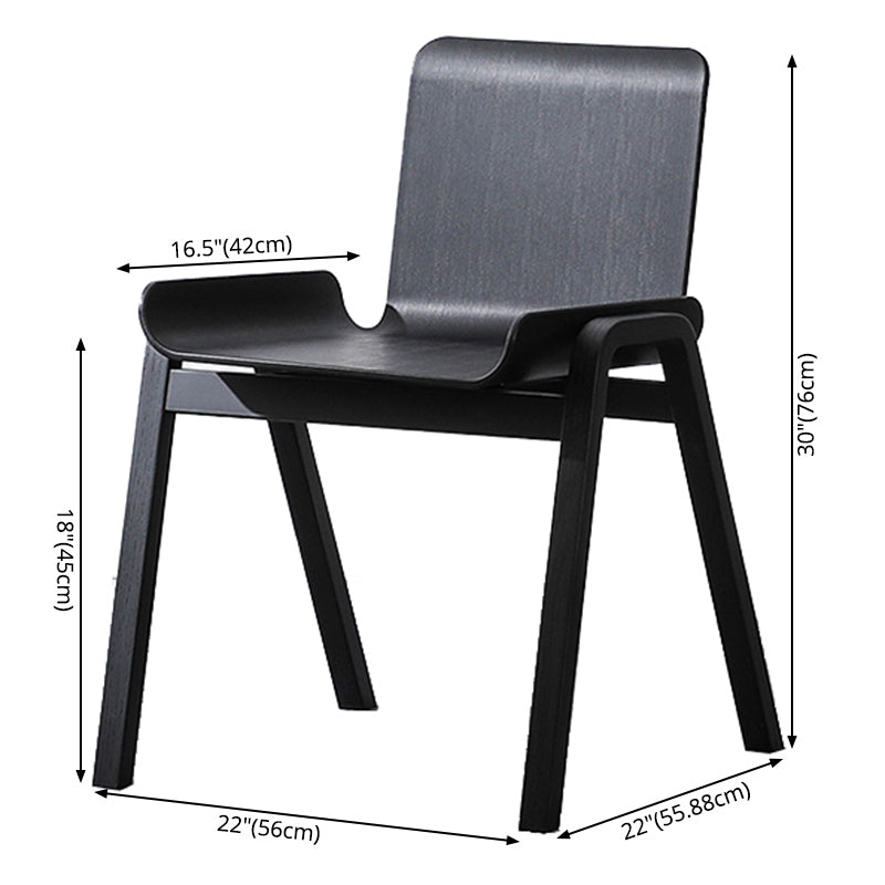 Scandinavian Stackable Dining Arm Chair Solid Back Armchair with Wood Legs Clearhalo ' kitchen&dining_furn' 'Dining Chairs' 'Dining Tables & Seating' 'dining_chair' 'furn' 'furn_dining_chair' 'Furniture' 'furniture_dining_chair' 'Kitchen & Dining Furniture' 'kitchen' 3837966