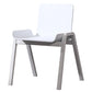 Scandinavian Stackable Dining Arm Chair Solid Back Armchair with Wood Legs White 1 Piece Clearhalo ' kitchen&dining_furn' 'Dining Chairs' 'Dining Tables & Seating' 'dining_chair' 'furn' 'furn_dining_chair' 'Furniture' 'furniture_dining_chair' 'Kitchen & Dining Furniture' 'kitchen' 3837973