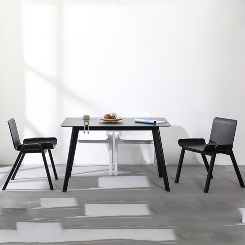 Scandinavian Stackable Dining Arm Chair Solid Back Armchair with Wood Legs Clearhalo ' kitchen&dining_furn' 'Dining Chairs' 'Dining Tables & Seating' 'dining_chair' 'furn' 'furn_dining_chair' 'Furniture' 'furniture_dining_chair' 'Kitchen & Dining Furniture' 'kitchen' 3837974