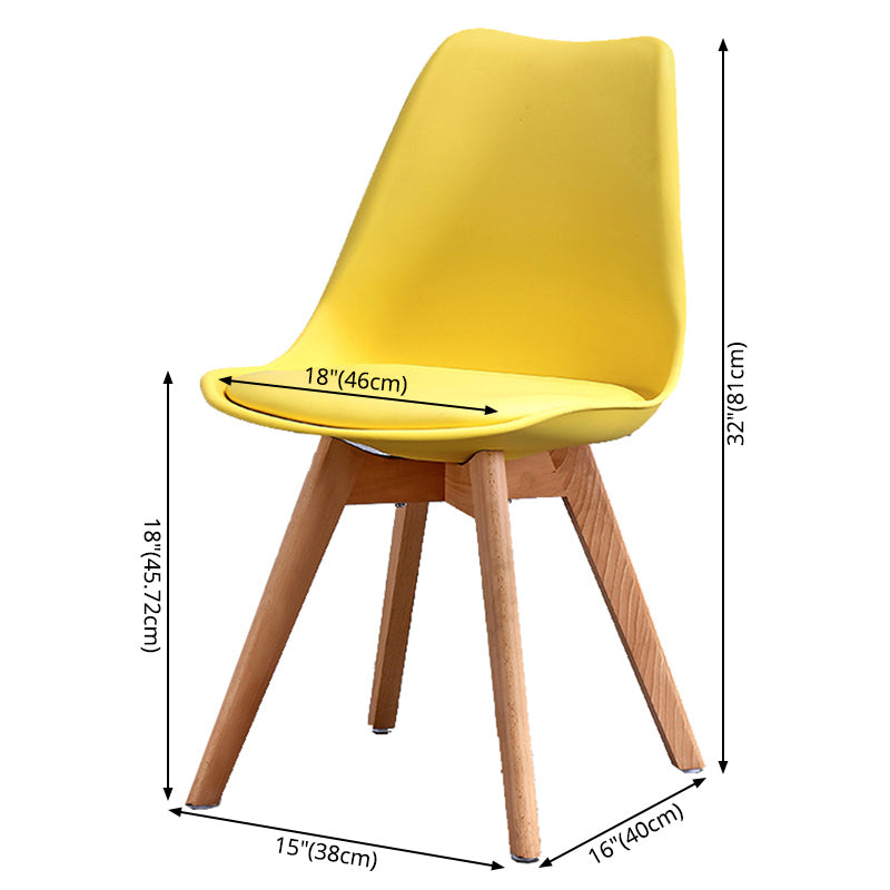 Upholstered Armless Dining Chairs Solid Back Side Chairs with Wood Legs Clearhalo ' kitchen&dining_furn' 'Dining Chairs' 'Dining Tables & Seating' 'dining_chair' 'Furniture' 'furniture_dining_chair' 'Kitchen & Dining Furniture' 'kitchen' 3837999