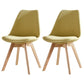 Upholstered Armless Dining Chairs Solid Back Side Chairs with Wood Legs Olive Green Set of 2 Clearhalo ' kitchen&dining_furn' 'Dining Chairs' 'Dining Tables & Seating' 'dining_chair' 'Furniture' 'furniture_dining_chair' 'Kitchen & Dining Furniture' 'kitchen' 3838029
