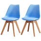 Upholstered Armless Dining Chairs Solid Back Side Chairs with Wood Legs Blue Set of 2 Clearhalo ' kitchen&dining_furn' 'Dining Chairs' 'Dining Tables & Seating' 'dining_chair' 'Furniture' 'furniture_dining_chair' 'Kitchen & Dining Furniture' 'kitchen' 3838035