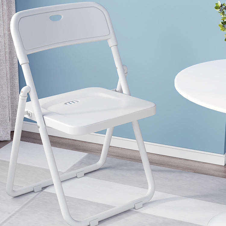 Contemporary Metal Dining Chairs Home Folding Open Back Dining Side Chair Clearhalo ' kitchen&dining_furn' 'Dining Chairs' 'Dining Tables & Seating' 'dining_chair' 'furn' 'furn_dining_chair' 'Furniture' 'furniture_dining_chair' 'Kitchen & Dining Furniture' 'kitchen' 3846310