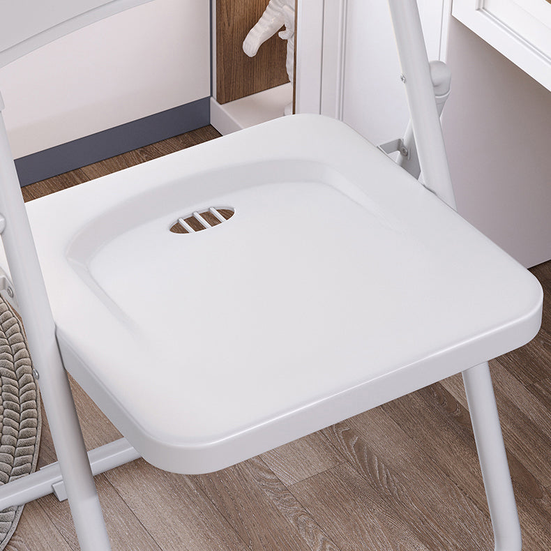 Contemporary Metal Dining Chairs Home Folding Open Back Dining Side Chair Clearhalo ' kitchen&dining_furn' 'Dining Chairs' 'Dining Tables & Seating' 'dining_chair' 'furn' 'furn_dining_chair' 'Furniture' 'furniture_dining_chair' 'Kitchen & Dining Furniture' 'kitchen' 3846321