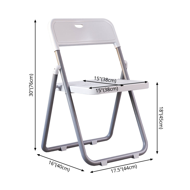 Contemporary Metal Dining Chairs Home Folding Open Back Dining Side Chair Clearhalo ' kitchen&dining_furn' 'Dining Chairs' 'Dining Tables & Seating' 'dining_chair' 'furn' 'furn_dining_chair' 'Furniture' 'furniture_dining_chair' 'Kitchen & Dining Furniture' 'kitchen' 3846326