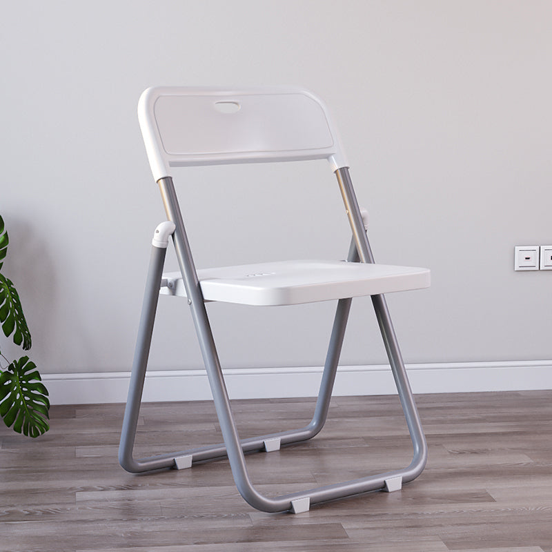 Contemporary Metal Dining Chairs Home Folding Open Back Dining Side Chair Gray-White 1 Piece Clearhalo ' kitchen&dining_furn' 'Dining Chairs' 'Dining Tables & Seating' 'dining_chair' 'furn' 'furn_dining_chair' 'Furniture' 'furniture_dining_chair' 'Kitchen & Dining Furniture' 'kitchen' 3846331