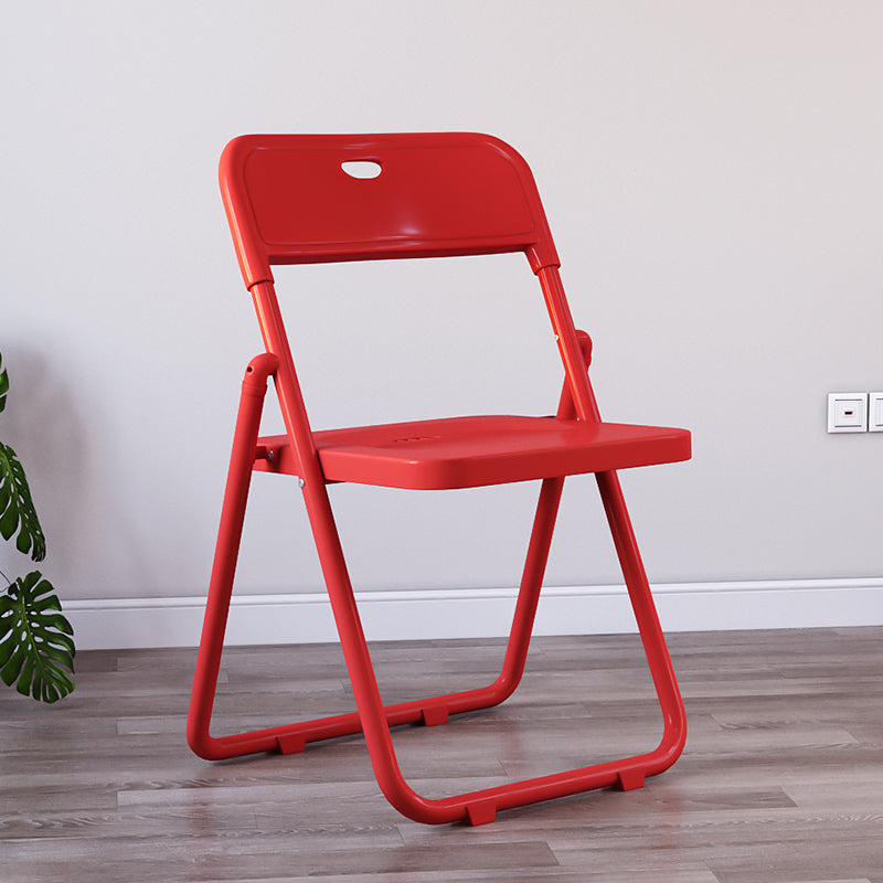 Contemporary Metal Dining Chairs Home Folding Open Back Dining Side Chair Red 1 Piece Clearhalo ' kitchen&dining_furn' 'Dining Chairs' 'Dining Tables & Seating' 'dining_chair' 'furn' 'furn_dining_chair' 'Furniture' 'furniture_dining_chair' 'Kitchen & Dining Furniture' 'kitchen' 3846334