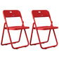 Contemporary Metal Dining Chairs Home Folding Open Back Dining Side Chair Red 2 Piece Set Clearhalo ' kitchen&dining_furn' 'Dining Chairs' 'Dining Tables & Seating' 'dining_chair' 'furn' 'furn_dining_chair' 'Furniture' 'furniture_dining_chair' 'Kitchen & Dining Furniture' 'kitchen' 3846335