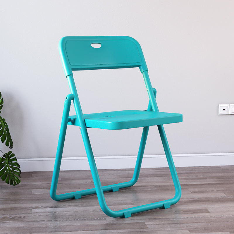 Contemporary Metal Dining Chairs Home Folding Open Back Dining Side Chair Lake Blue 1 Piece Clearhalo ' kitchen&dining_furn' 'Dining Chairs' 'Dining Tables & Seating' 'dining_chair' 'furn' 'furn_dining_chair' 'Furniture' 'furniture_dining_chair' 'Kitchen & Dining Furniture' 'kitchen' 3846337