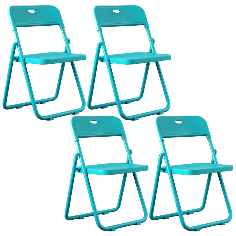 Contemporary Metal Dining Chairs Home Folding Open Back Dining Side Chair Lake Blue 4 Piece Set Clearhalo ' kitchen&dining_furn' 'Dining Chairs' 'Dining Tables & Seating' 'dining_chair' 'furn' 'furn_dining_chair' 'Furniture' 'furniture_dining_chair' 'Kitchen & Dining Furniture' 'kitchen' 3846339
