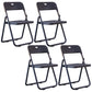 Contemporary Metal Dining Chairs Home Folding Open Back Dining Side Chair Black 4 Piece Set Clearhalo ' kitchen&dining_furn' 'Dining Chairs' 'Dining Tables & Seating' 'dining_chair' 'furn' 'furn_dining_chair' 'Furniture' 'furniture_dining_chair' 'Kitchen & Dining Furniture' 'kitchen' 3846342