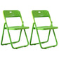 Contemporary Metal Dining Chairs Home Folding Open Back Dining Side Chair Light Green 2 Piece Set Clearhalo ' kitchen&dining_furn' 'Dining Chairs' 'Dining Tables & Seating' 'dining_chair' 'furn' 'furn_dining_chair' 'Furniture' 'furniture_dining_chair' 'Kitchen & Dining Furniture' 'kitchen' 3846344