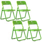 Contemporary Metal Dining Chairs Home Folding Open Back Dining Side Chair Light Green 4 Piece Set Clearhalo ' kitchen&dining_furn' 'Dining Chairs' 'Dining Tables & Seating' 'dining_chair' 'furn' 'furn_dining_chair' 'Furniture' 'furniture_dining_chair' 'Kitchen & Dining Furniture' 'kitchen' 3846345