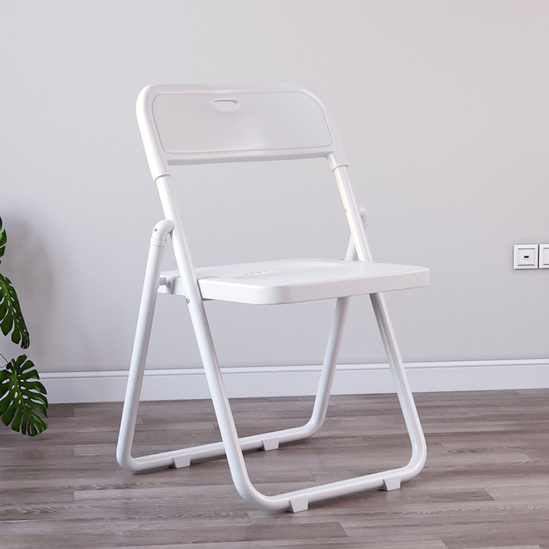 Contemporary Metal Dining Chairs Home Folding Open Back Dining Side Chair White 1 Piece Clearhalo ' kitchen&dining_furn' 'Dining Chairs' 'Dining Tables & Seating' 'dining_chair' 'furn' 'furn_dining_chair' 'Furniture' 'furniture_dining_chair' 'Kitchen & Dining Furniture' 'kitchen' 3846346