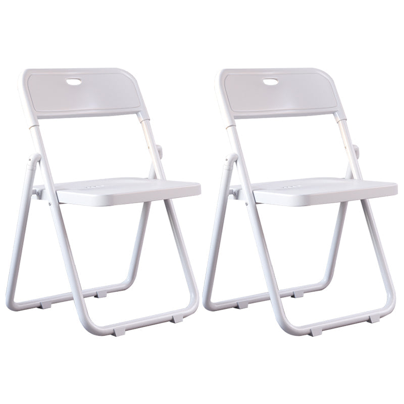 Contemporary Metal Dining Chairs Home Folding Open Back Dining Side Chair White 2 Piece Set Clearhalo ' kitchen&dining_furn' 'Dining Chairs' 'Dining Tables & Seating' 'dining_chair' 'furn' 'furn_dining_chair' 'Furniture' 'furniture_dining_chair' 'Kitchen & Dining Furniture' 'kitchen' 3846347