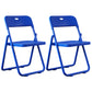 Contemporary Metal Dining Chairs Home Folding Open Back Dining Side Chair Blue 2 Piece Set Clearhalo ' kitchen&dining_furn' 'Dining Chairs' 'Dining Tables & Seating' 'dining_chair' 'furn' 'furn_dining_chair' 'Furniture' 'furniture_dining_chair' 'Kitchen & Dining Furniture' 'kitchen' 3846350