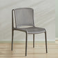 Scandinavian Stackable Armless Dining Chairs Plastic Slat Back Side Chair Grey 1 Piece Clearhalo ' kitchen&dining_furn' 'Dining Chairs' 'Dining Tables & Seating' 'dining_chair' 'furn' 'furn_dining_chair' 'Furniture' 'furniture_dining_chair' 'Kitchen & Dining Furniture' 'kitchen' 3846353
