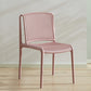 Scandinavian Stackable Armless Dining Chairs Plastic Slat Back Side Chair Pink 1 Piece Clearhalo ' kitchen&dining_furn' 'Dining Chairs' 'Dining Tables & Seating' 'dining_chair' 'furn' 'furn_dining_chair' 'Furniture' 'furniture_dining_chair' 'Kitchen & Dining Furniture' 'kitchen' 3846359