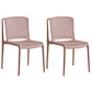 Scandinavian Stackable Armless Dining Chairs Plastic Slat Back Side Chair Pink 2 Piece Set Clearhalo ' kitchen&dining_furn' 'Dining Chairs' 'Dining Tables & Seating' 'dining_chair' 'furn' 'furn_dining_chair' 'Furniture' 'furniture_dining_chair' 'Kitchen & Dining Furniture' 'kitchen' 3846360