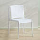 Scandinavian Stackable Armless Dining Chairs Plastic Slat Back Side Chair White 1 Piece Clearhalo ' kitchen&dining_furn' 'Dining Chairs' 'Dining Tables & Seating' 'dining_chair' 'furn' 'furn_dining_chair' 'Furniture' 'furniture_dining_chair' 'Kitchen & Dining Furniture' 'kitchen' 3846376