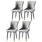 Contemporary Metal Dining Room Chairs Upholstered Side Arm Chairs for Home Use Light Gray 4 Piece Set Brass Gold Clearhalo ' kitchen&dining_furn' 'Dining Chairs' 'Dining Tables & Seating' 'dining_chair' 'furn' 'furn_dining_chair' 'Furniture' 'furniture_dining_chair' 'Kitchen & Dining Furniture' 'kitchen' 3846397