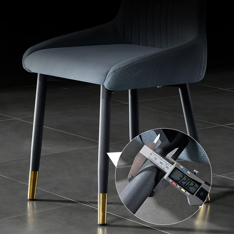 Contemporary Metal Dining Room Chairs Upholstered Side Arm Chairs for Home Use Clearhalo ' kitchen&dining_furn' 'Dining Chairs' 'Dining Tables & Seating' 'dining_chair' 'furn' 'furn_dining_chair' 'Furniture' 'furniture_dining_chair' 'Kitchen & Dining Furniture' 'kitchen' 3846398