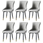 Contemporary Metal Dining Room Chairs Upholstered Side Arm Chairs for Home Use Light Gray 6 Piece Set Brass Gold Clearhalo ' kitchen&dining_furn' 'Dining Chairs' 'Dining Tables & Seating' 'dining_chair' 'furn' 'furn_dining_chair' 'Furniture' 'furniture_dining_chair' 'Kitchen & Dining Furniture' 'kitchen' 3846399