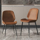 Modern Leather Armless Dining Chairs Wingback Side Chair with Metal Legs (Set of 2) Clearhalo ' kitchen&dining_furn' 'Dining Chairs' 'Dining Tables & Seating' 'dining_chair' 'furn' 'furn_dining_chair' 'Furniture' 'furniture_dining_chair' 'Kitchen & Dining Furniture' 'kitchen' 3846430